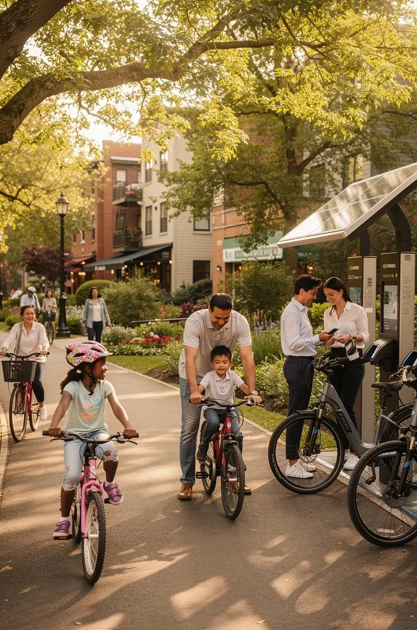 Autonomous vehicles transforming urban residential life.