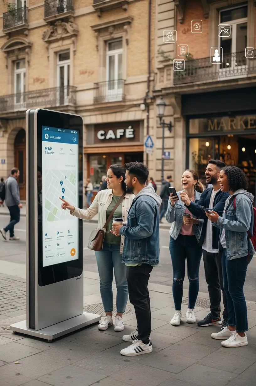 Community members engaging through technology-driven initiatives