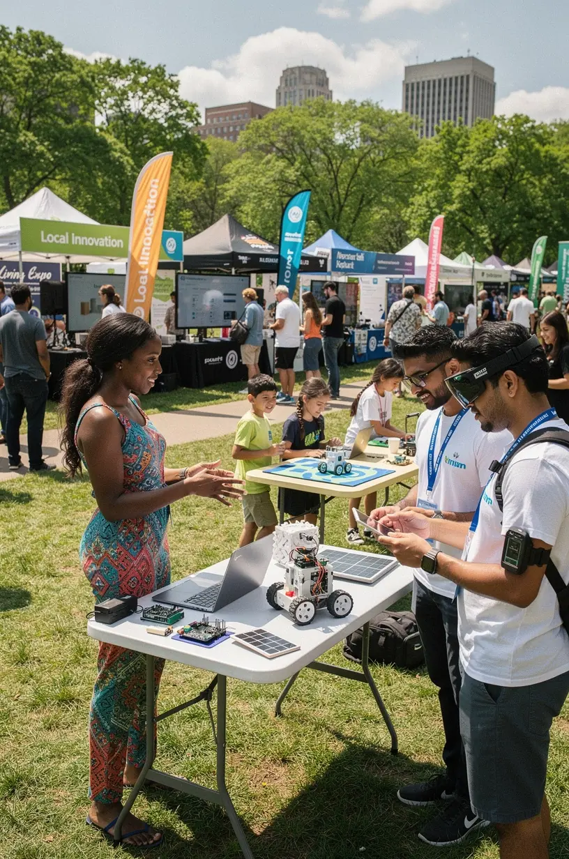 Smart parking technology enhancing urban residential life.